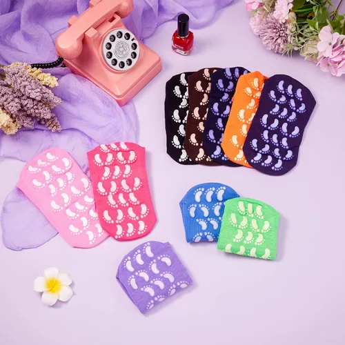 Vista 6 de 30 pares de calcetines antideslizantes para yoga, multiestilo, calcetines deportivos coloridos para hospital, para mujeres y hombres, barra de yoga