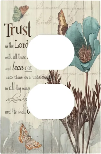 Vista 10 de Cubiertas de pared de lodge rústico retro con diseño de osos, ciervos y animales salvajes. Placas de pared dúplex simples para interruptor de luz.