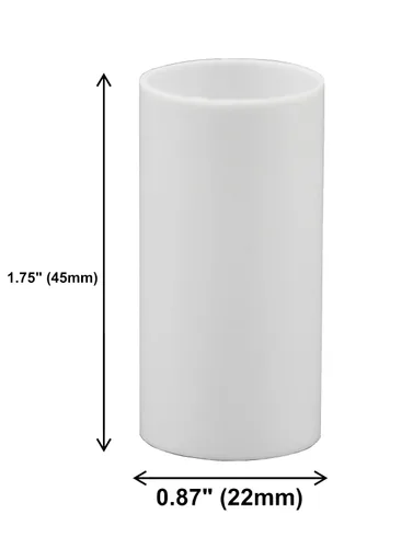Vista 2 de Creative Hobbies® Fundas de plástico blanco de 1.75 pulgadas para candelabros de 1.75 pulgadas, base de candelabro de 1.75 pulgadas, juego de 12