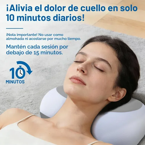 Vista 6 de CHxxy Almohada cervical ergonómica para soporte de cuello Gris y blanco