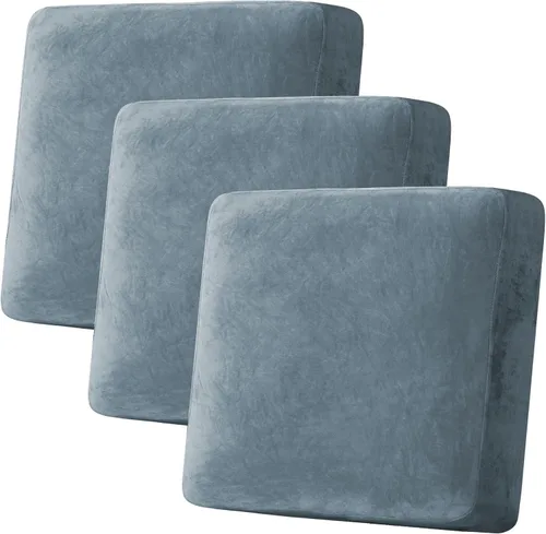 Vista 82 de H.VERSAILTEX Funda de cojín elástica de terciopelo para sofá, funda de cojín de felpa para cojines de silla, protector de muebles, cojín de asiento