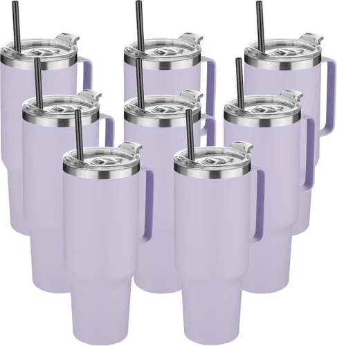 Vista 37 de Hasle Outfitters - Vaso de acero inoxidable de 40 onzas con asa, juego de vasos térmicos aislados al vacío, taza de viaje reutilizable de doble