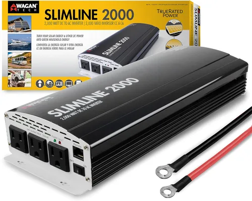 Vista 11 de Wagan 3716 500W Línea delgada Inversor de CA a CC 500W TrueRated Inversor de potencia con capacidad de sobrecarga de 1000W