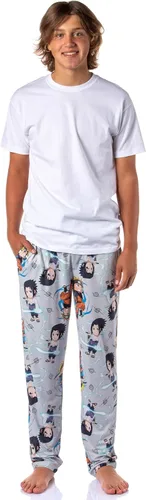 Vista 2 de Bioworld Naruto Shippuden Anime Chibi - Pantalones de pijama para dormir para hombre