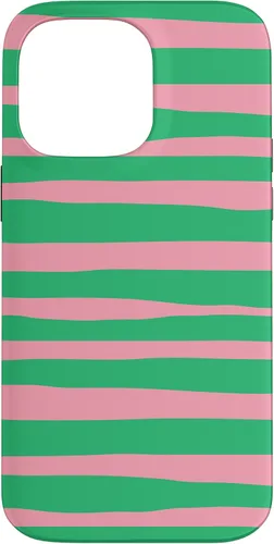 Vista 21 de Pink and Green Stripes aka Streaks Case for iPhone 16