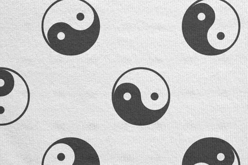 Vista 5 de Lunarable Yin Yang - Toalla para esterilla de yoga, unión de lados opuestos, con motivos orientales, filosóficos, antideslizante, absorbente