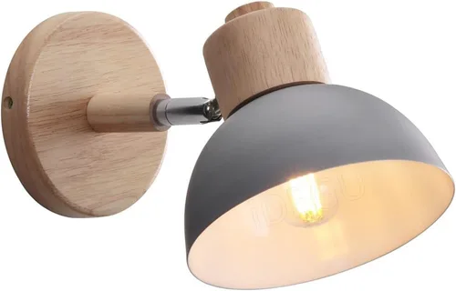Vista 8 de Adjustable Scandinavian Wall Lamp E27 Lighting Fixture Retro Industrial Style for Bedroom Living Room Hallway(Amarillo,1 Pieza)