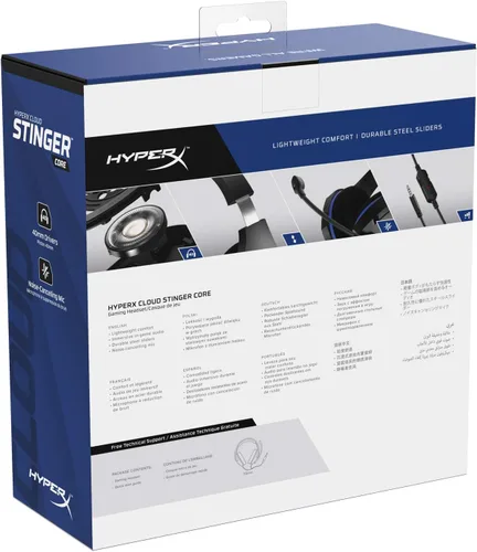 Vista 10 de HyperX Cloud Stinger Core - Gaming Headset for PlayStation 4 and 5, Over-Ear Wired Headset with Mic, Passive Noise Cancelling, Immersive In-Game