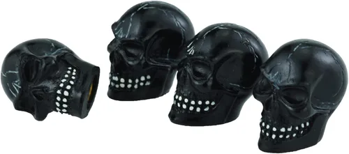 Vista 5 de Tapas de Llanta de Coche con Calavera Tapas de Rueda de Bicicleta Esqueleto Cubiertas de Vástago de Válvula de Aire para la Mayoría de Vehículos