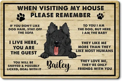 Vista 28 de VOTANTA Felpudo personalizado con mastín de abruzzese, tapetes personalizados para perros, regalos divertidos para los amantes de los perros, dueños