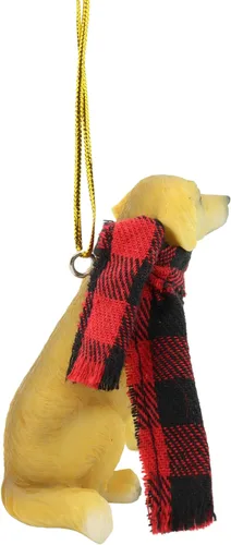 Vista 5 de Needzo Golden Retriever Adorno de Navidad, accesorios para árbol de Navidad, 2.5 pulgadas