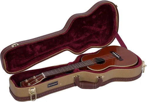 Vista 10 de Crossrock Estuche de madera rígida para ukelele barítono, negro (CRW620BUBK)