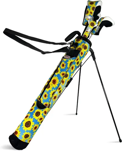Vista 9 de Taboo Fashion Sunday Golf Bags for Women - Lightweight Golf Range Bag with Self Flexing Stand and Shoulder Strap for Driving Range, Par 3 or