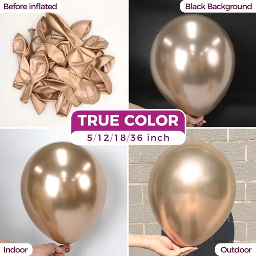 Vista 237 de Bezente Globos Naranjas de Látex para Fiestas - Paquete de 150 Globos de Helio Naranjas Mate Pequeños de 5 Pulgadas para Decoraciones de Fiestas