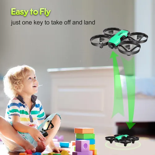 Vista 5 de Loolinn Dron para niños de 8 años o más, regalo con cámara, mini dron, cuadricóptero con control remoto con cámara ajustable de 90°, seguro