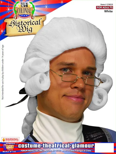 Vista 2 de Peluca colonial George Washington para hombre Forum Novelties