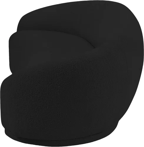 Vista 8 de Meridian Furniture 693Black-S Hyde Collection Modern Sofá tapizado de tela Boucle contemporáneo, negro, 89.5 pulgadas de ancho x 38 pulgadas