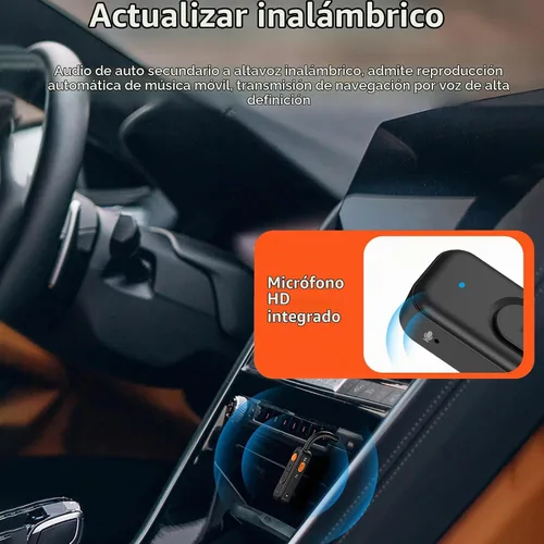 Vista 7 de Receptor transmisor de audio Bluetooth 5.4 con baja latencia, adaptador AUX Bluetooth de coche de 0.1 in con micrófono integrado para llamadas manos