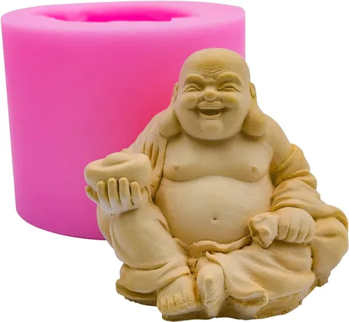 Vista 6 de Redxin Buddha - Molde de silicona hecho a mano, velas de jabón, yeso, cemento, resina, pegamento hecho a mano Moldes-Buda-32