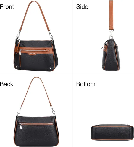 Vista 4 de Over Earth Bolsos cruzados de cuero para mujer, bolsos pequeños tipo hobo para mujer