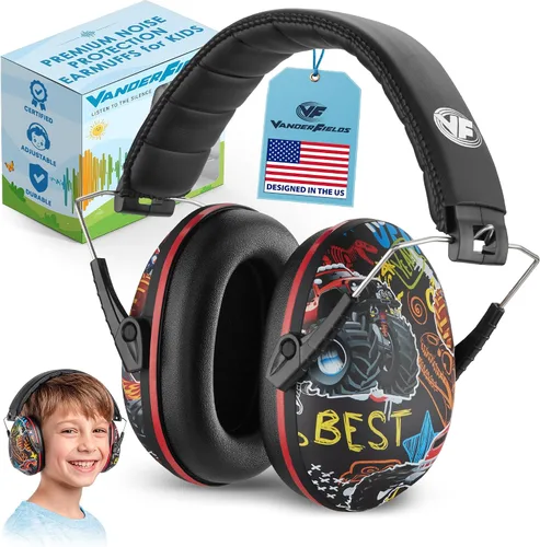Vista 12 de Kids Noise Canceling Headphones - 33 dB (2K Hz) - Ear Protection Earmuffs Negro