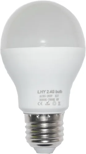 Vista 2 de Bombillas LED inteligentes E27 de 6 W regulables con control remoto inalámbrico de 3 zonas de 2.4 GHz, temperatura de color ajustable (cálido/frío)
