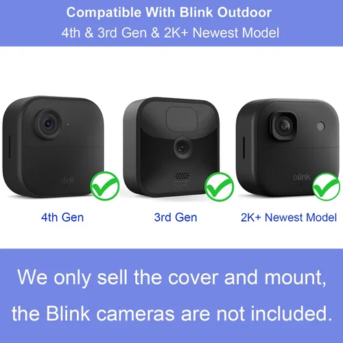 Vista 2 de Soporte de pared para Blink Outdoor 4 (4.ª generación) y 3 (3ª generación) y 2K+ (nuevo modelo), funda protectora resistente a la intemperie