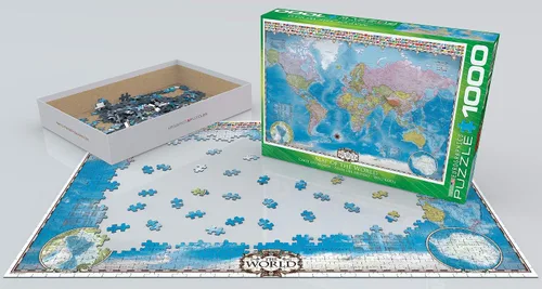 Vista 3 de EuroGraphics Puzzle de mapa del mundo (1000 piezas)