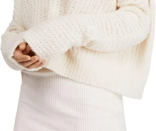 Vista 3 de Free People Moonbeam - Suéter holgado de punto acanalado de manga larga con cuello en V para mujer, Multi
