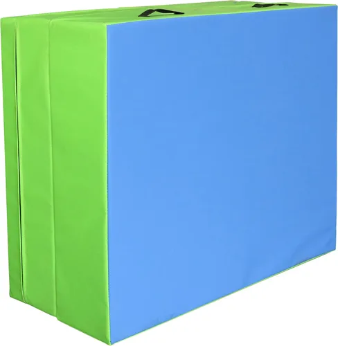 Vista 4 de PRISP Alfombrilla plegable inclinada para gimnasio, extra larga, 71 x 30 x 14 pulgadas, con cuña para niños