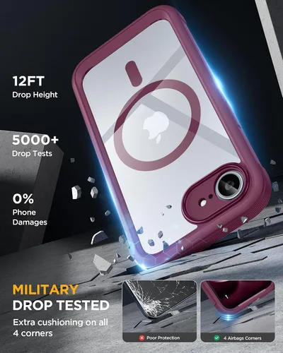 Vista 282 de Miracase Serie de vidrio para iPhone 11 de 6.1 pulgadas, funda protectora de cuerpo completo resistente mejorada con protector de pantalla de vidrio