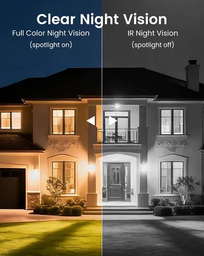 Vista 7 de CasaCam Cámara de seguridad solar Inalámbrico para exteriores, lente dual 2K+2K Funciona con pilas, sensores PIR duales, seguimiento automático