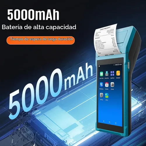 Vista 4 de Bisofice Impresora de recibos POS, Android 8.1 OS Mobile POS, impresora de recibos de 2.283 in, impresora PDA de pantalla táctil de 5.45 pulgadas