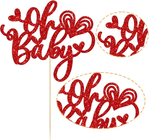 Vista 95 de Ephlyn 24 adornos para cupcakes con purpurina para el día de San Valentín, dulce amor, corazón, día de San Valentín, decoración para cupcakes