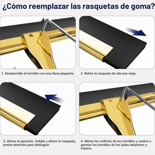 Vista 7 de TOOVEM - Escobilla de ducha de 12 pulgadas para puertas de vidrio, ventanas