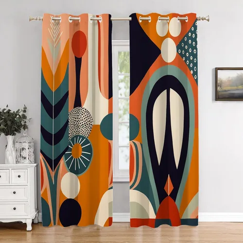 Vista 92 de Cortinas opacas de poliéster multicapa para ventanas de padre e hijo, 2 unidades, 26 x 24 pulgadas