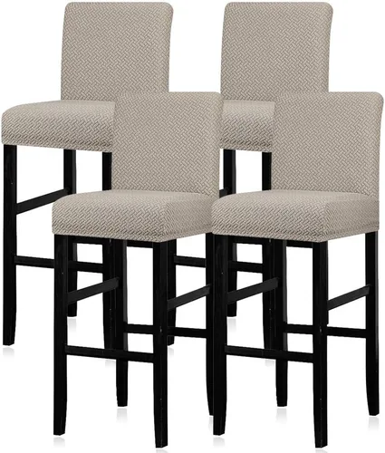 Vista 60 de Lellen - Fundas para taburete de bar de jacquard, fundas para silla de taburete de bar, fundas para silla de bar, fundas para taburete de bar