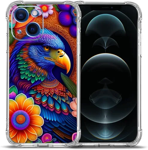 Vista 8 de Funda para iPhone 12, diseño de mariposas azules, rosas, protección contra caídas, a prueba de golpes, TPU de cuerpo completo, resistente a