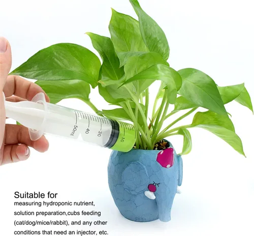 Vista 8 de ¡Sin aguja! 20 jeringas de plástico reutilizables de 0.0 fl oz con medición hidropónica de plástico de medición de nutrientes jeringa herramientas