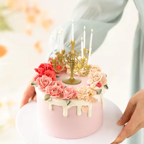 Vista 8 de Decoraciones creativas para tartas, 2 piezas, adornos de candelabros, decoración de cupcakes de boda, suministros de fiesta de cumpleaños