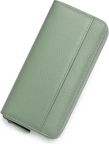Vista 16 de RFID Blocking Womens Zipper Wallet Leather Large Capacity Billfold Clutch Zip Around Wallets for Women