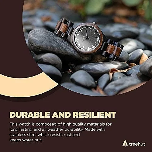 Vista 5 de Treehut - Reloj de pulsera analógico de cuarzo para hombre de acero inoxidable plateado de alta calidad