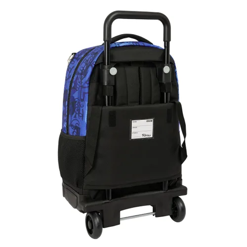 Vista 3 de Mochila Escolar con Ruedas El Niño Roller Azul Negro 33 x 45 x 22 cm