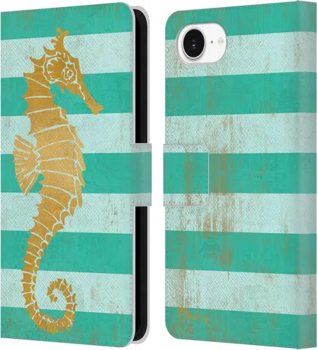 Vista 16 de Head Case Designs Officially Licensed Paul Brent Agate Mermaid Coastal Leather Wallet Case Compatible with Apple iPhone 16e / iPhone 17e