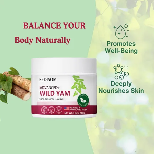 Vista 5 de Crema de ñame silvestre para rejuvenecimiento de la piel, fórmula natural con raíz de ñame silvestre, crema orgánica de ñame silvestre para suavizar