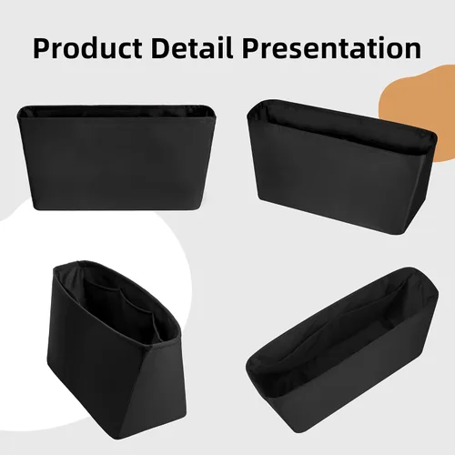 Vista 7 de DGAZ Organizador de bolso para bolsas LV Neverfull MiniPMMMGM, organizador de bolsas de seda, bolso de lujo y moldeador de bolsas (GM, negro)