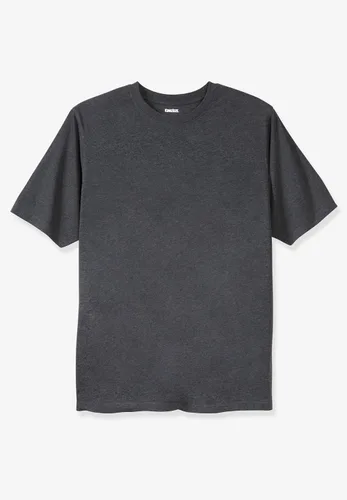 Vista 7 de KingSize Big & Tall - Camiseta ligera, sin encogimiento, con cuello redondo para hombre Gris Caliente Carbón