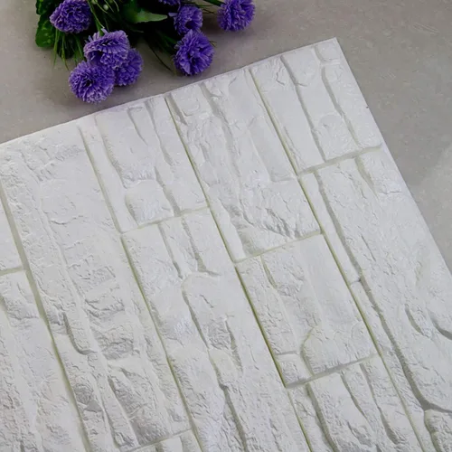 Vista 2 de Paneles de pared de espuma autoadhesivos 3D, cubren 5.7 pies cuadrados, adhesivos de papel tapiz de piedra de ladrillo para decoración de pared