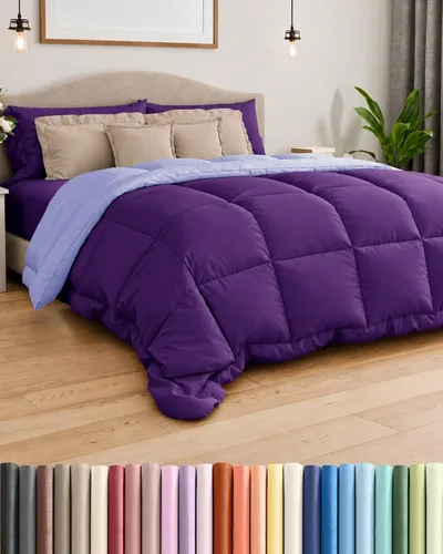 Vista 15 de Comforter Twin Size - Down Alternative Duvet Insert - White, 68" x 88" 01-Blanco
