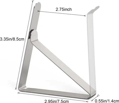 Vista 4 de TriPole - 16 clips para mantel grandes, abrazaderas para mesa de pícnic, abrazaderas de mantel de acero inoxidable para exteriores, hogar, cocina